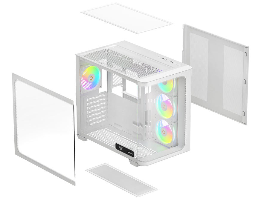 Caja Pc Ocypus Iota C70 Curve Argb Digital (Blanco, 270°-Panoramaglas) Iota-C70-Whd400cd-Gl