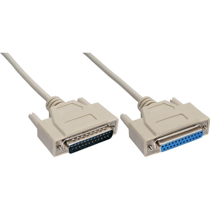Cable Serie Inline Moldeado Db25 Macho A Hembra Directo Gris 10m