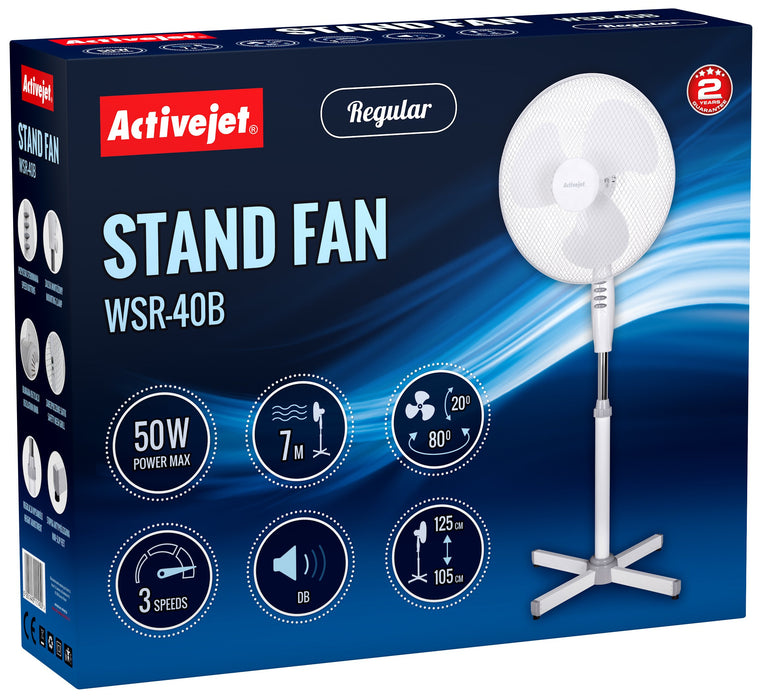 EAN 5901443111450 - Activejet Regular WSR-40B ventilador Gris, Plata, Blanco imagen 4
