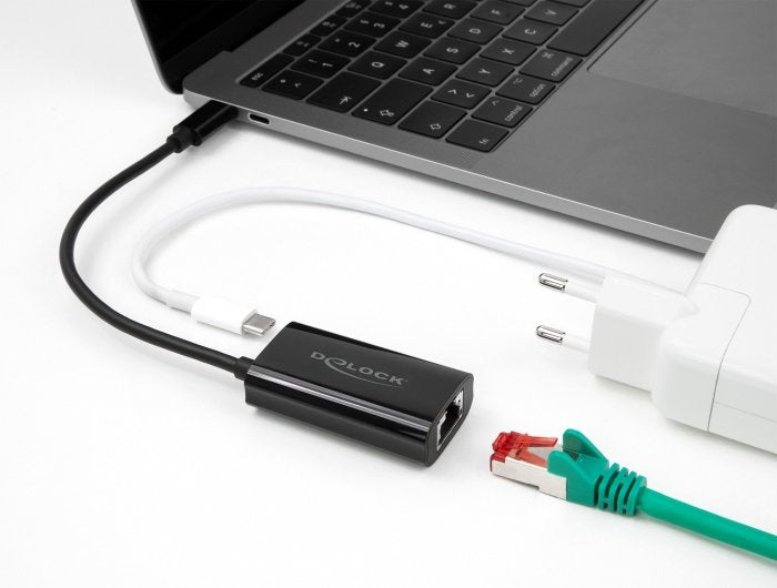 EAN 4043619610266 - DeLOCK 61026 cambiador de género para cable USB C RJ45 Negro imagen 2