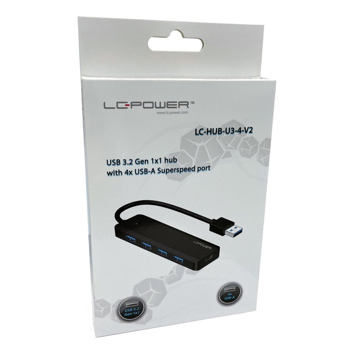 EAN 4260070129346 - LC-Power LC-HUB-U3-4-V2 hub de interfaz USB 3.2 Gen 1 (3.1 Gen 1) Type-A 5 Mbit/s Negro imagen 7
