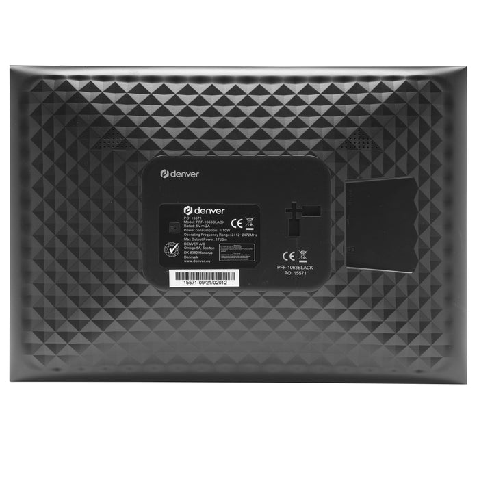EAN 5706751060588 - Denver PFF-1063BLACK marco fotográfico digital Negro 25,6 cm (10.1") Pantalla táctil Wifi imagen 3