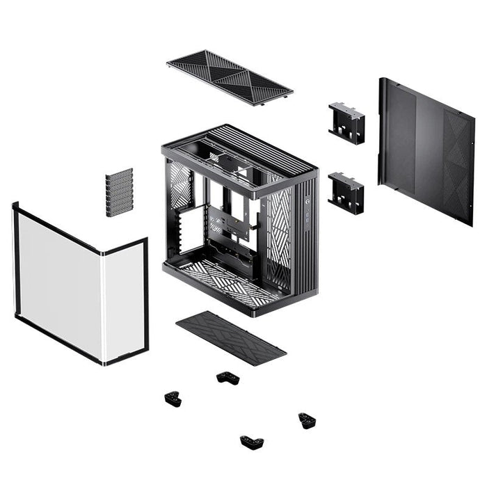 Jonsbo Tk-4 Gehäuse, Midi-Tower, Atx, Tempered Glass - Schwarz