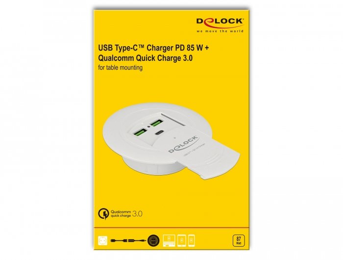 EAN 4043619640652 - DeLOCK 64065 cargador de dispositivo móvil Smartphone Blanco CC Carga rápida Interior imagen 4