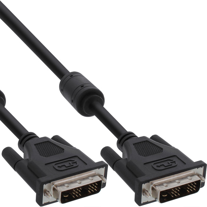 Cable Inline Dvi-D 18+1 Macho A Macho Single Link Con 2 Bobinas De Ferrita 3m