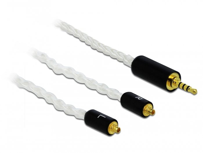Delock Cable De Audio De 2,5 Mm 4 Pines -> 2 X Mmcx M/M 1,20 M