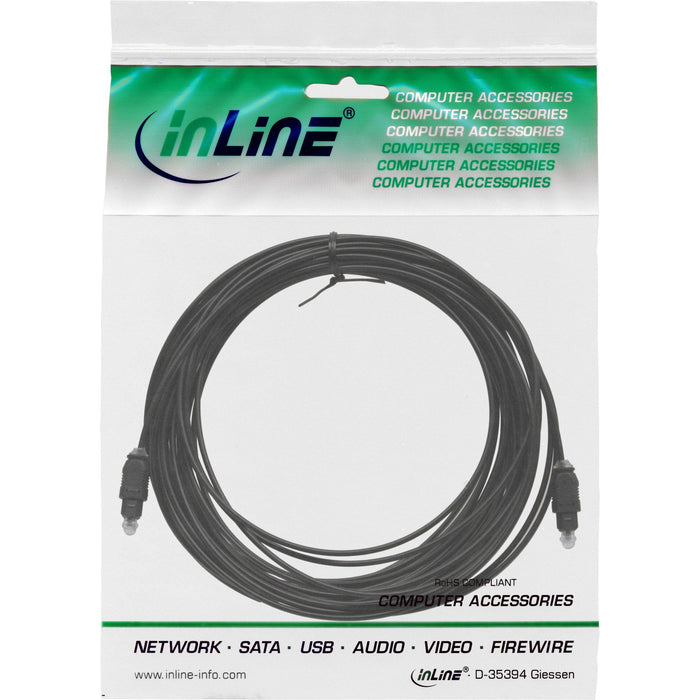 Cable Audio Óptico Inline Toslink Macho A Macho 10m
