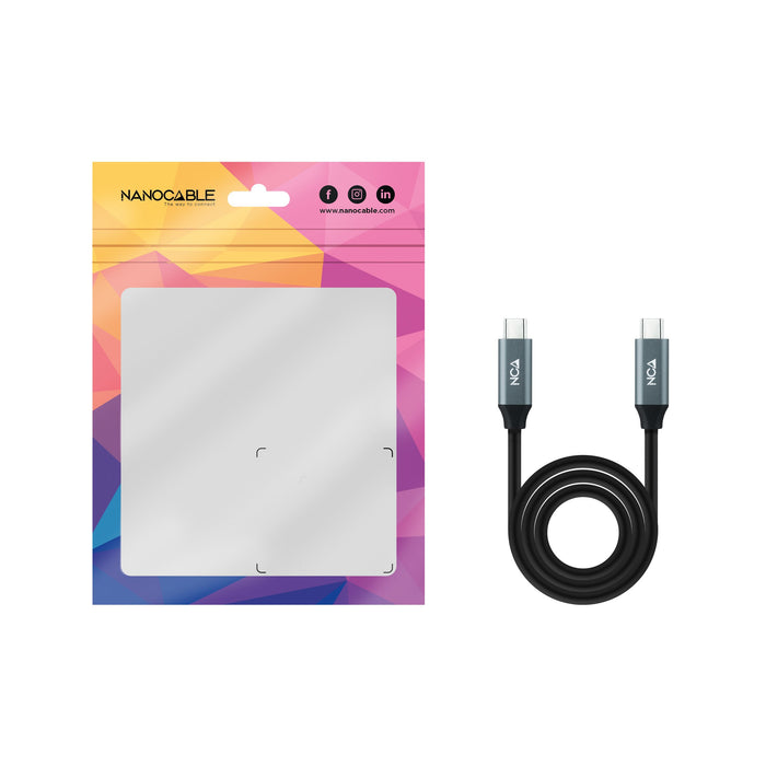 EAN 8433281012677 - Nanocable 10.01.4301 cable USB USB4 Gen 2x2 USB C Negro imagen 4