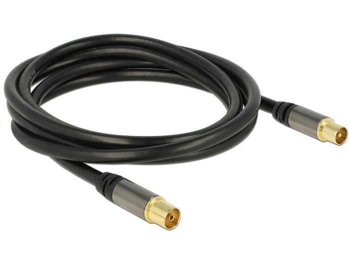 EAN 4043619889235 - DeLOCK 88923 cable coaxial RG-6/U 2 m IEC Negro imagen 1