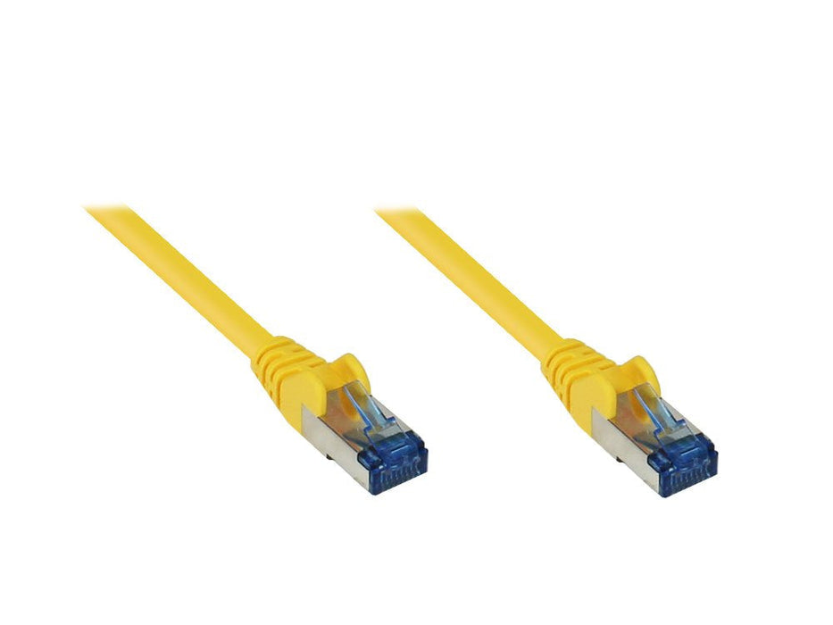 Goodconnections Cable De Red Mit Rastnasenschutz, Cat. 6a, S Ftp, Pimf, Halogenfrei, 500mhz, Gelb, 1m,