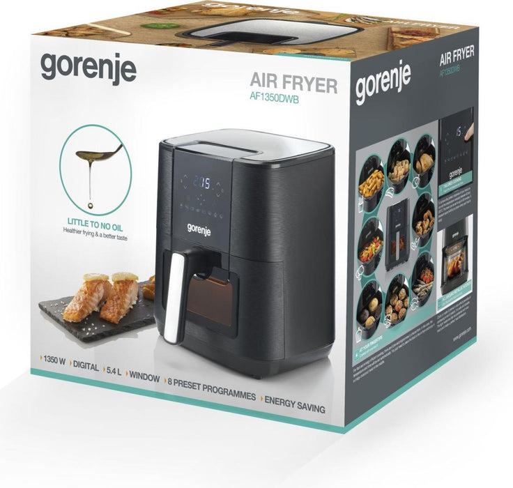 EAN 3838782695087 - Gorenje AF1350DWB Sencillo 5,4 L Independiente 1350 W Freidora de aire caliente Negro imagen 9