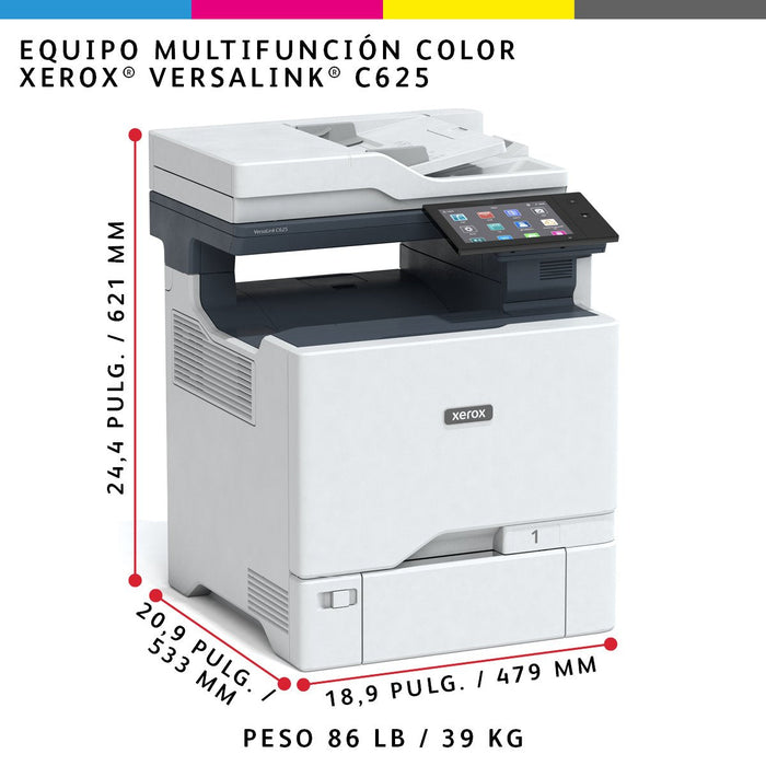 Xerox Versalink C625dn, Impresora Multifunción Gris/Azul, Usb, Lan, Escanear, Copiar, Fax C625v/Dn