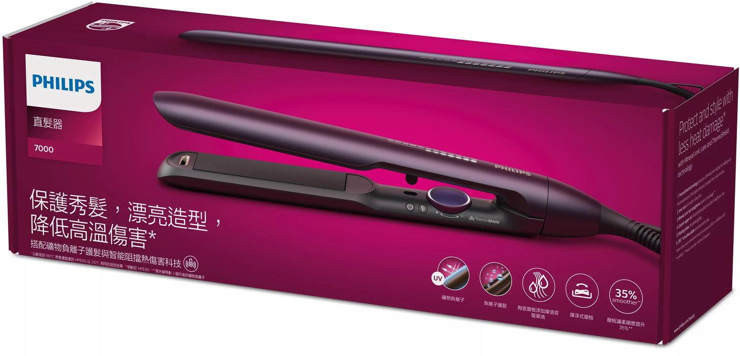 EAN 8710103974178 - Philips 7000 series BHS752/00 Utensilio de peinado Caliente Púrpura 2 m imagen 3