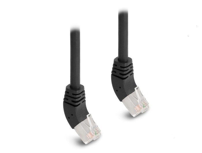 Delock 80272 Rj45 Cable De Red Cat.6a S/Ftp 45° Nach Oben Angular 5 M Negro