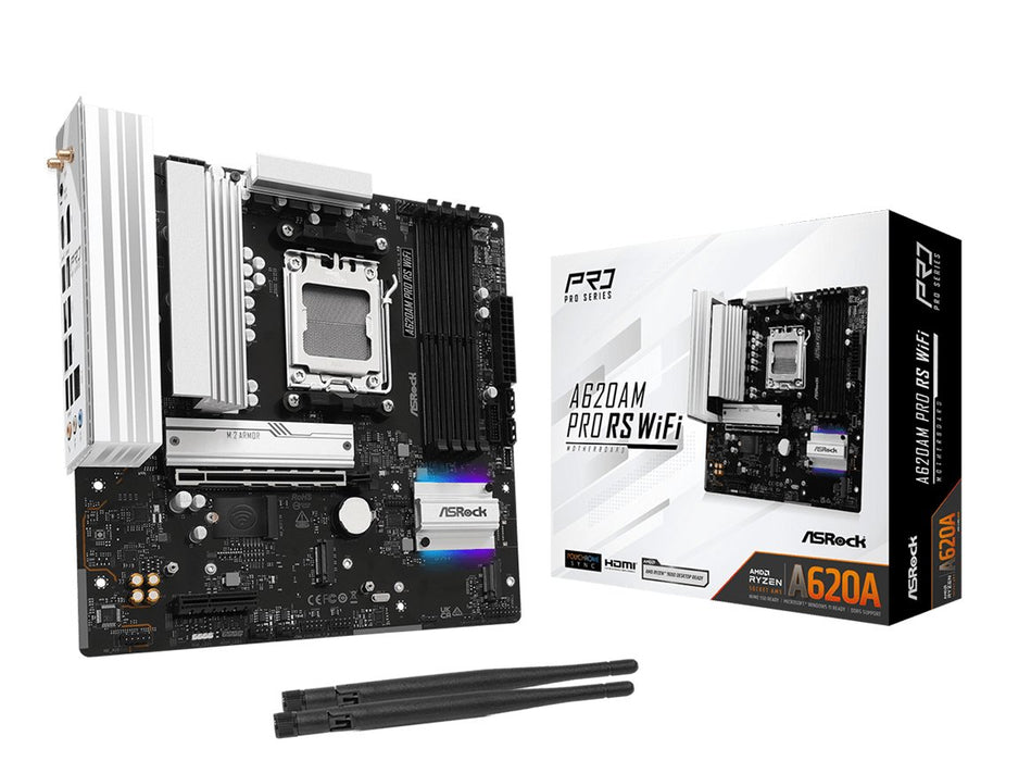 EAN 4711581490956 - Asrock A620AM Pro RS WiFi AMD A620A Zócalo AM5 micro ATX imagen 1