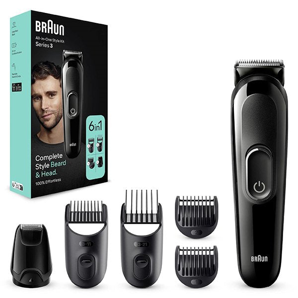 Barbero Kit Multicuidado Braun Mgk3420, Negro