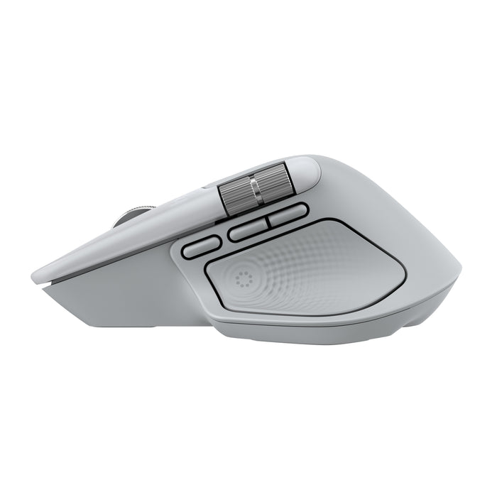 Ratón Logitech Mx Master 4 For Mac, Bluetooth Ergonómico Con Respuesta Háptica Avanzada, Desplazamiento Ultrarrápido, Carga Usb-C, Macos, Ipados, Windows - Plateado Blanco