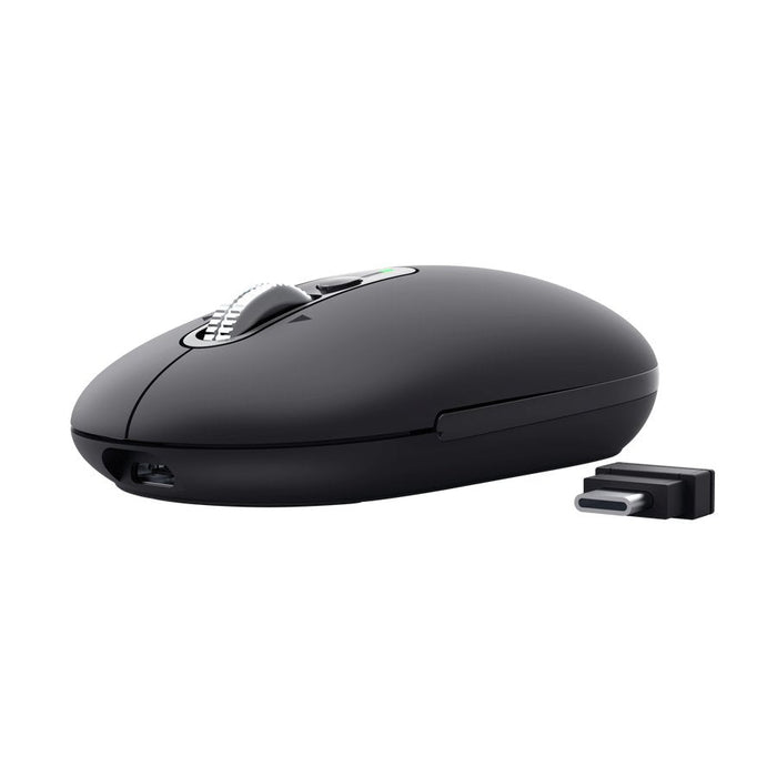 Raton Optico Wireless Fino Seron Negro Trust Hasta 3200dpi / Inalámbrico