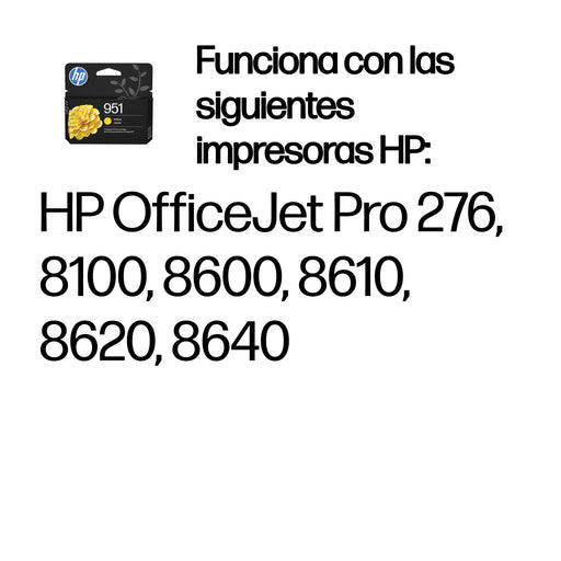 EAN 0888182554180 - HP 951 Yellow Original Ink Cartridge cartucho de tinta 1 pieza(s) Rendimiento estándar imagen 2