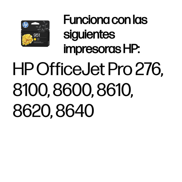 EAN 0888182554180 - HP 951 Yellow Original Ink Cartridge cartucho de tinta 1 pieza(s) Rendimiento estándar imagen 2
