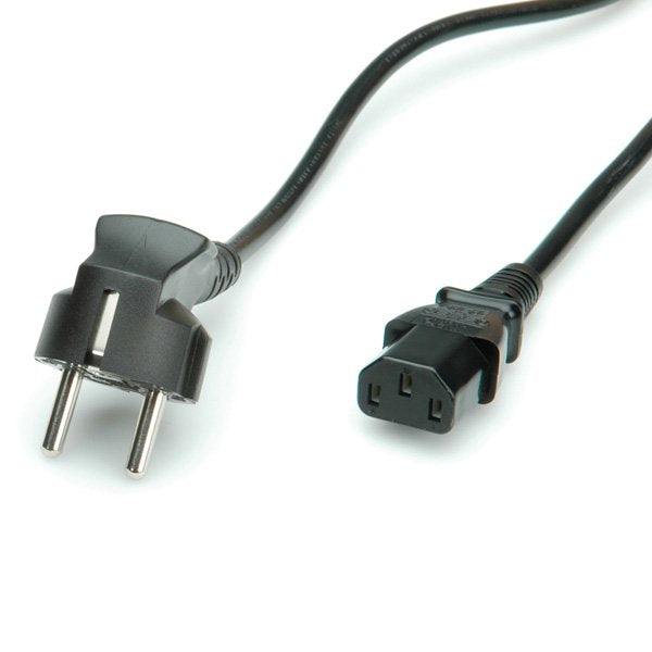 Roline Netzcable Gerade Iec-Buchse Schwarz 3m