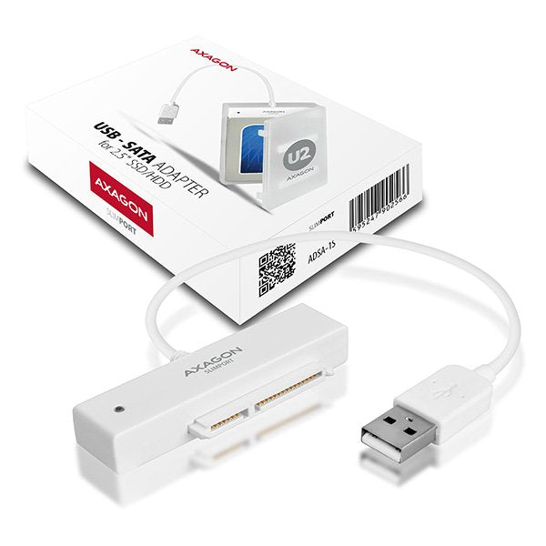 EAN 8595247902566 - Axagon ADSA-1S caja para disco duro externo Carcasa de disco duro/SSD Blanco 2.5" imagen 6
