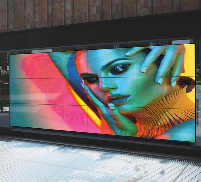 B-Tech Wandhalterung 600x400 -50kg 42-75'' Pop-Out Videowall Negro