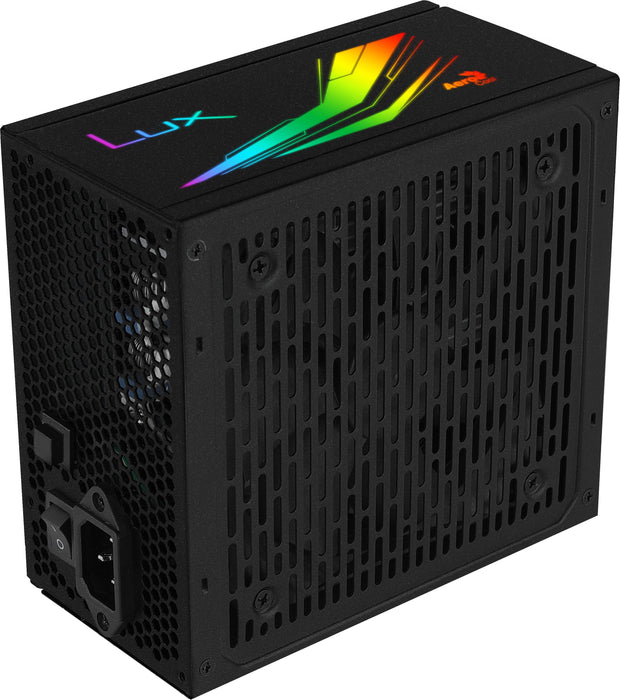 Fuente De Alimentacion Aerocool Lux Rgb 650m, 650 W, 220 - 240 V, 50 - 60 Hz, 94%, 5 A, 120 W