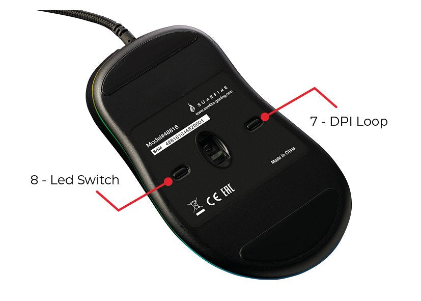 EAN 0023942488163 - SureFire Condor Claw ratón Juego mano derecha USB tipo A Óptico 6400 DPI imagen 11