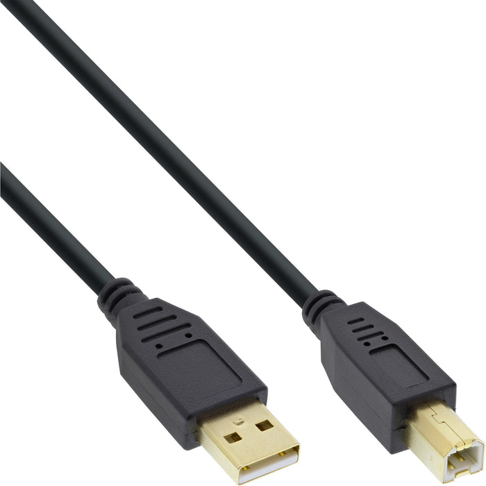 Cable Inline Usb 2.0 Tipo A Macho A B Macho Negro 0.5m