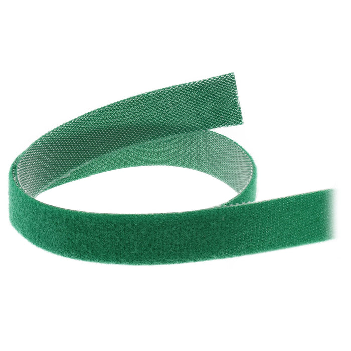 Sujetacables Inline Con Cierre De Velcro Banda 16mm Verde 10m