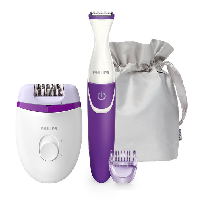Depiladora Silk-Epil Philips Brp505/00+Perfilador Min 3mm/Lavable/Mojado/Seco/2 Ajustes/Perfilador Brp505/00