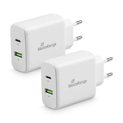 EAN 4260664872535 - MediaRange MRMA113 cargador de dispositivo móvil Smartphone, Tableta Blanco Corriente alterna Carga rápid imagen 1