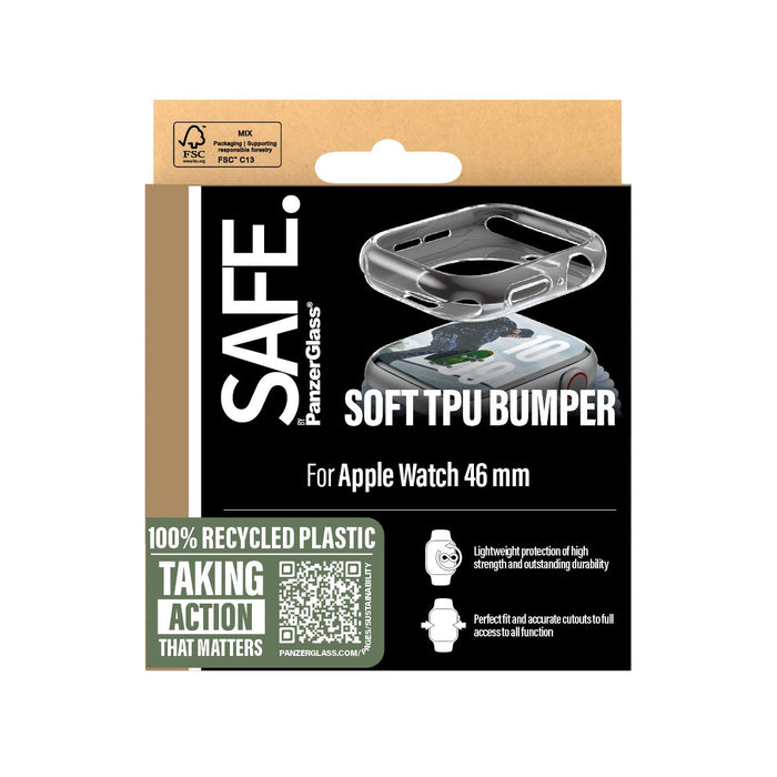 EAN 5715685003752 - PanzerGlass SAFE. by ® TPU Bumper Transparent Apple Watch Series 11 | 10 | 46mm funda para teléfono móvil imagen 3