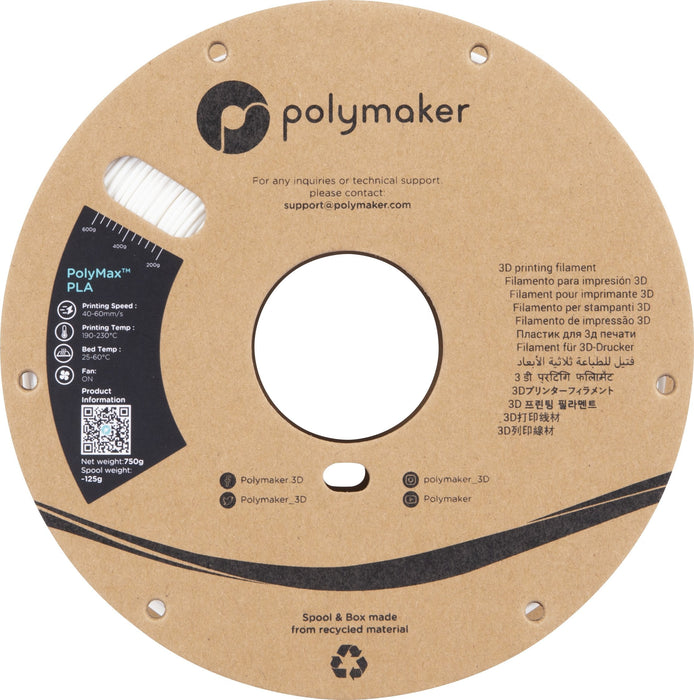Tough Pla 1,75mm Blanco 0,75kg