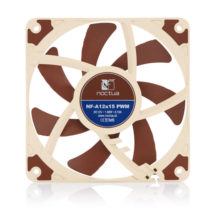 EAN 9010018100082 - Noctua NF-A12x15 PWM Carcasa del ordenador Ventilador 12 cm Beige, Marrón imagen 3