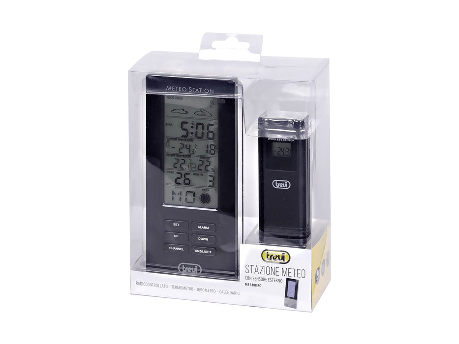 Weather Station With External Sensor Trevi Me 3108 Rc Black