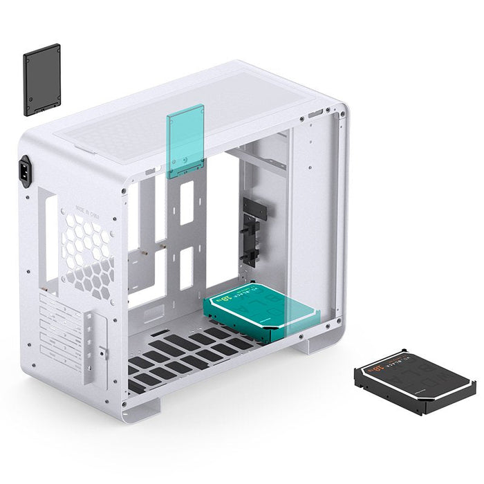 Jonsbo U4 Mini Micro-Atx-Gehäuse, Temperojo Glass - Blanco