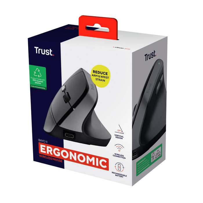 EAN 8713439251456 - Trust Bayo II ratón Médico Mano derecha RF inalámbrico Óptico 2400 DPI imagen 9