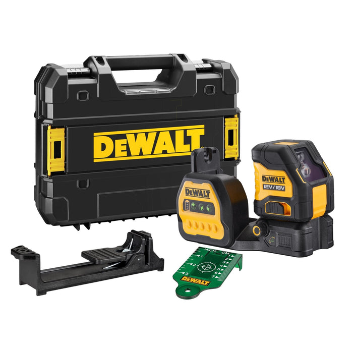 Láser De Líneas Cruzadas Dewalt Dce088ng18, 12/18 Voltios, Láser De Líneas Cruzadas Negro/Amarillo, Sin Batería Ni Cargador, Líneas Láser Verdes, Caja T Stak Dce088ng18-Xj