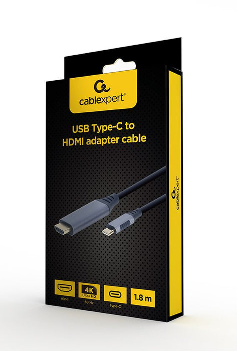 EAN 8716309121408 - Gembird CC-USB3C-HDMI-01-6 adaptador de cable de vídeo 1,8 m USB Tipo C HDMI tipo A (Estándar) Negro, Gri imagen 3