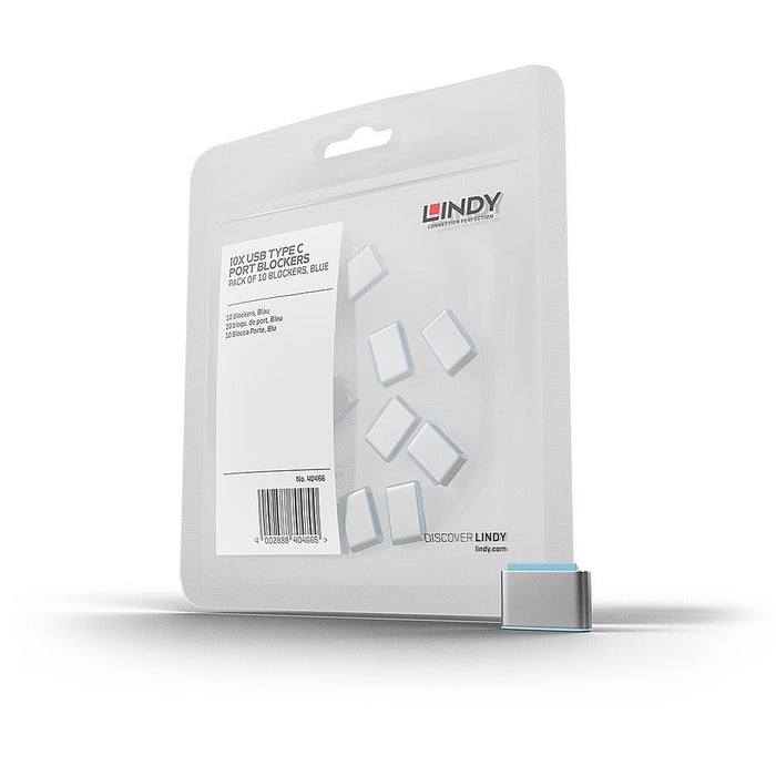 EAN 4002888404662 - Lindy 40466 bloqueador de puerto USB Tipo C Azul Acrilonitrilo butadieno estireno (ABS) 10 pieza(s) imagen 1