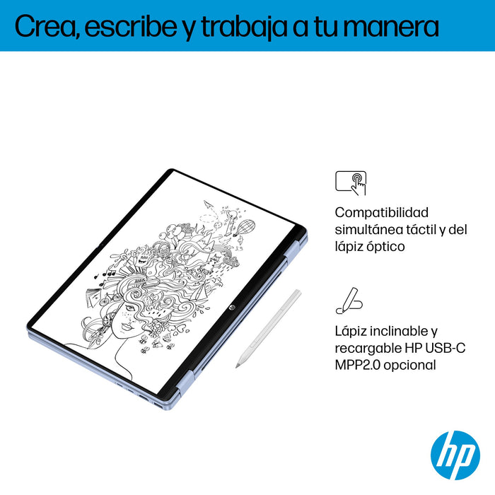 EAN 199251190094 - HP OmniBook 5 Flip 14-fp0024ns Intel Core 7 150U Portátil 35,6 cm (14") Pantalla táctil 2K 16 GB LPDDR5-SD imagen 7
