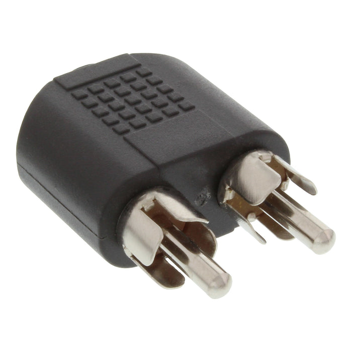 Adaptador De Audio Inline Jack De 3,5 Mm Estéreo Hembra A 2x Rca Macho