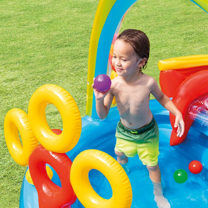 Piscina Hinchable Infantil Modelo Jardín Con Tobogán, 290 X 180 X 104 Cm