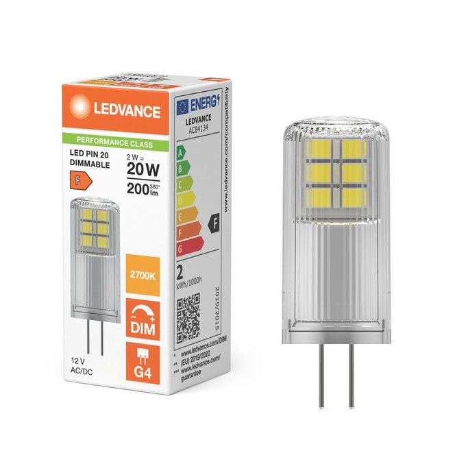 Osram Led Pin 12v P 2.2w 827 Clear G4 12 V-Niedervolt-Led-Lampen M.Stecksockel Led