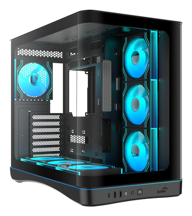 Sama V62 Atx Mid-Tower Atx Pc Case Black Retail