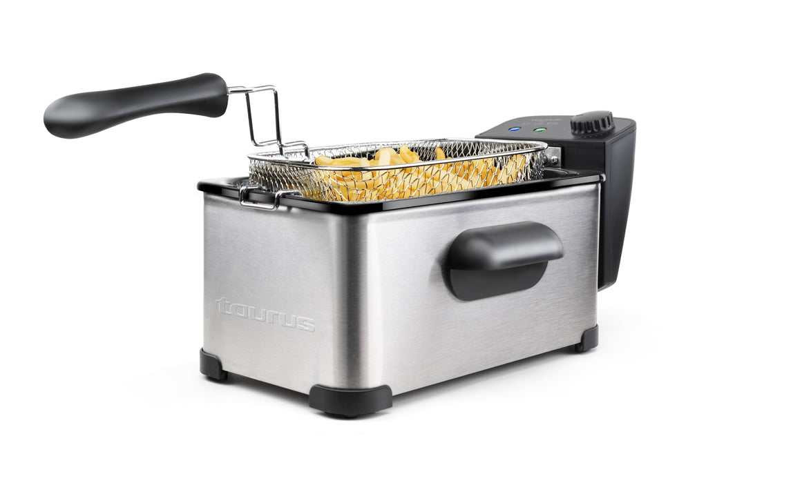 EAN 8414234739674 - Taurus Fry 3 Sencillo 3 L Independiente 2000 W Freidora Acero inoxidable imagen 3