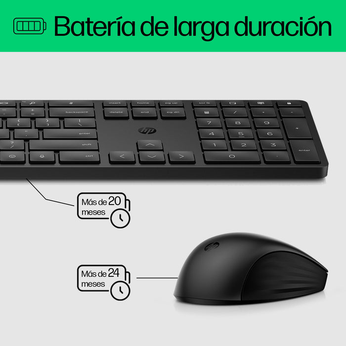 EAN 0196188141755 - HP 650 Wireless Keyboard and Mouse Combo Black teclado Ratón incluido Hogar RF inalámbrico Negro imagen 6