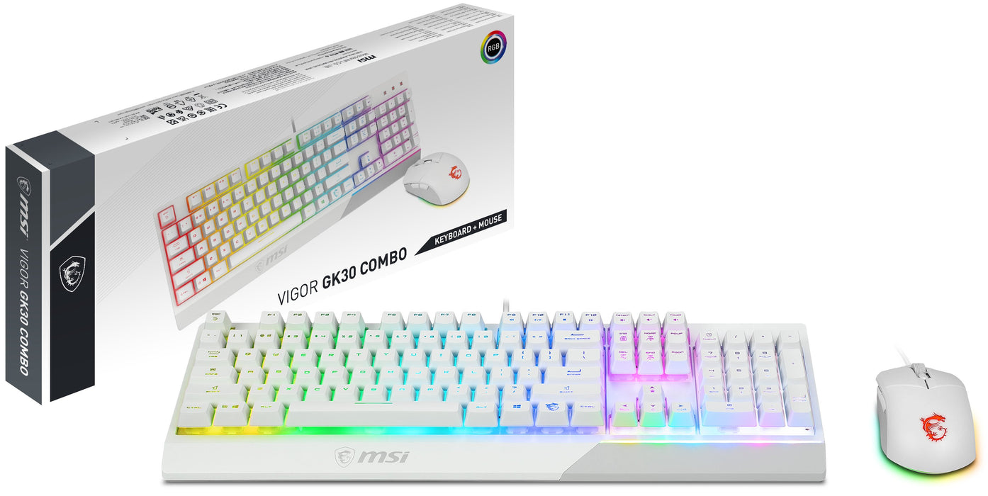 EAN 4719072813925 - MSI S11-04DE305-CLA teclado Ratón incluido Juego USB QWERTZ Alemán Blanco imagen 5